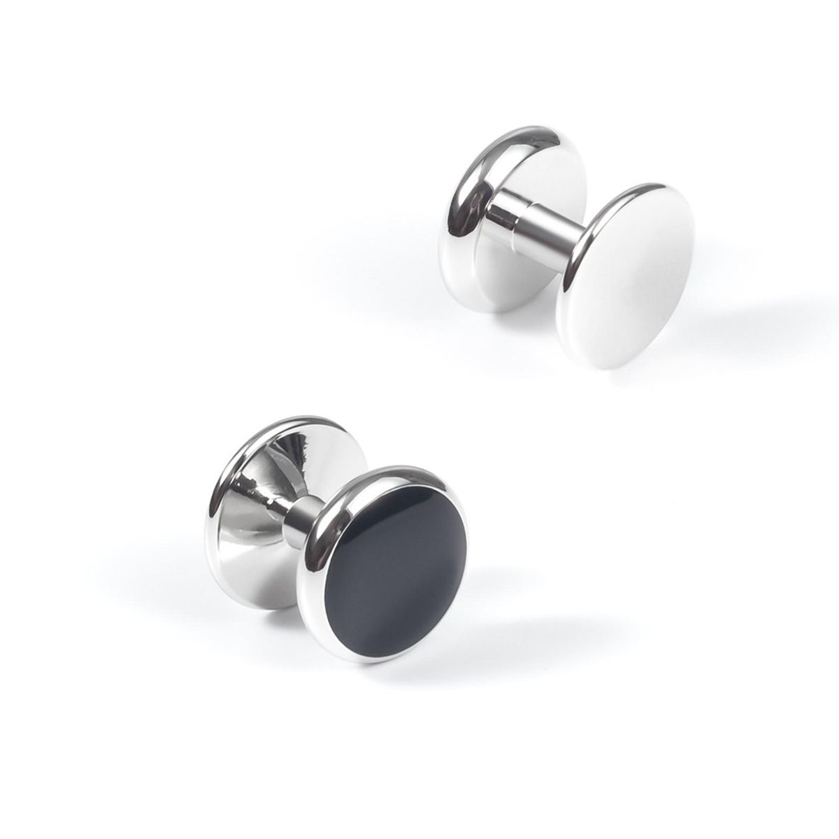 Premium Mens Cufflinks Studs Set Elegant Business for Wedding Silver