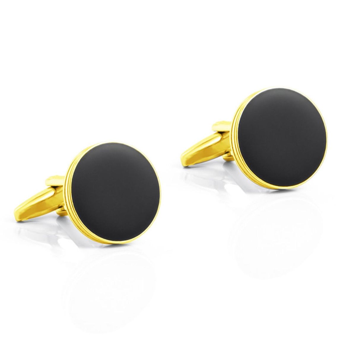 Premium Mens Cufflinks Studs Set Elegant Business for Wedding Golden