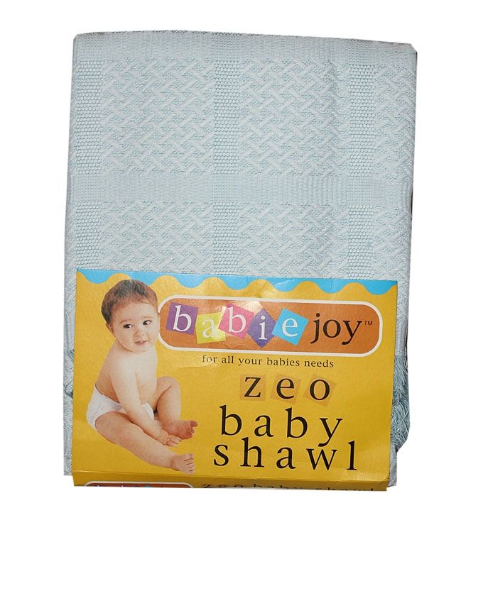 Zeo Check Baby Shawl- Blue