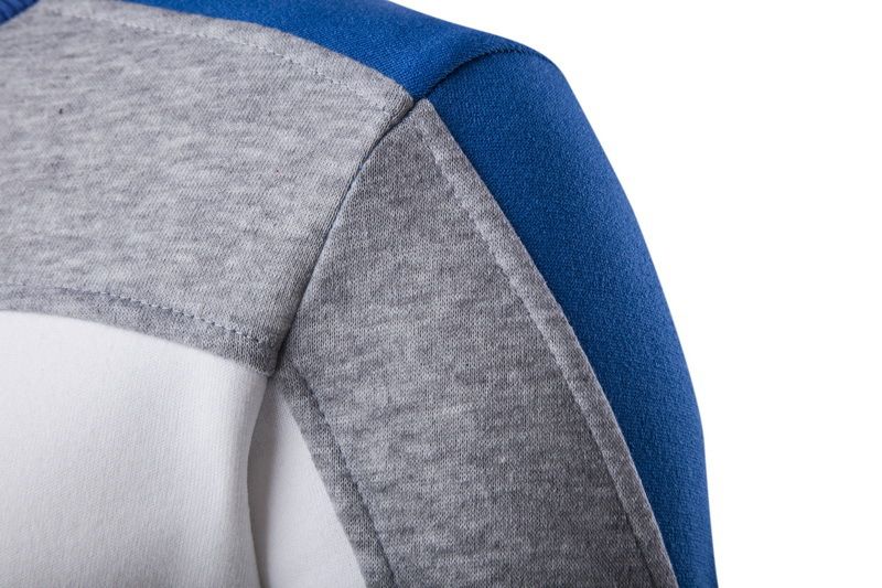 Men's Trendy Multi Long Sleeve Shitrs Sweatshirts T-Shirt  - White&blue