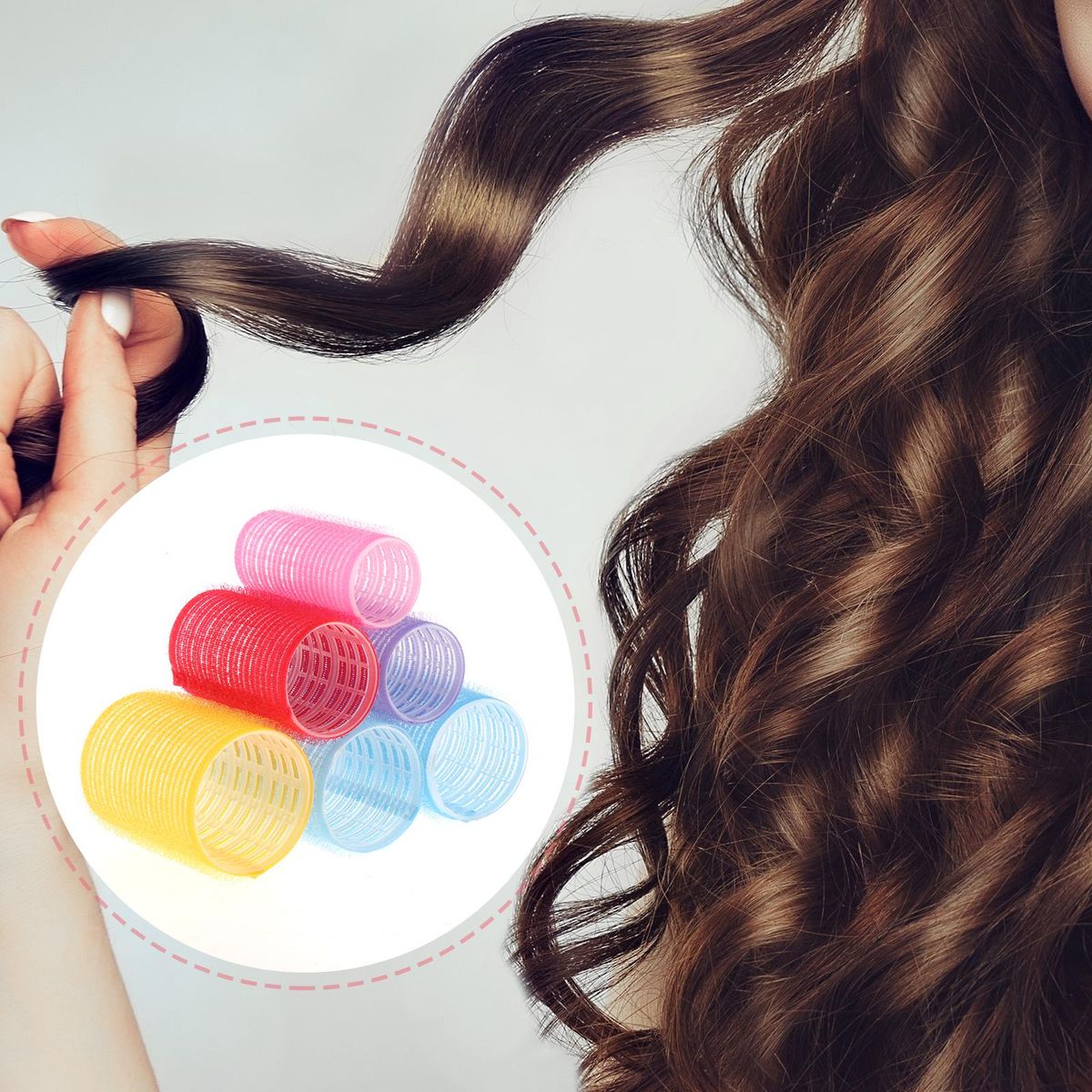 10pcs   Cling Curlers For Curly Straight Long