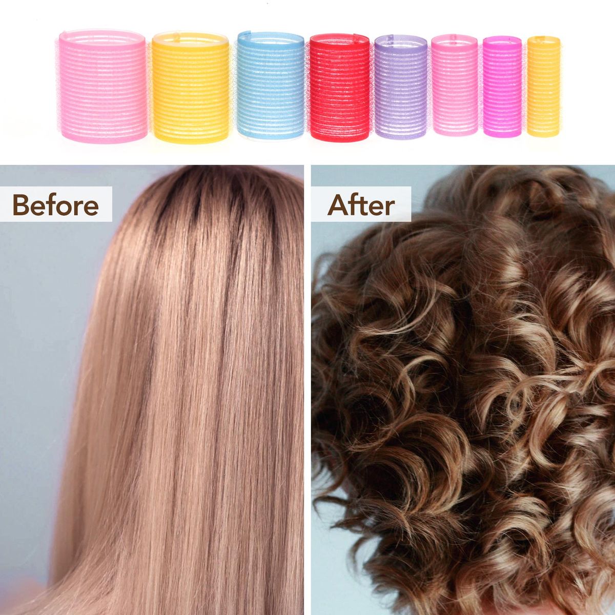 10pcs   Cling Curlers For Curly Straight Long