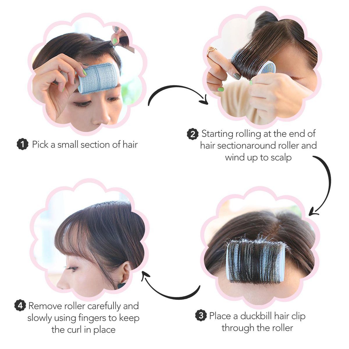 10pcs   Cling Curlers For Curly Straight Long
