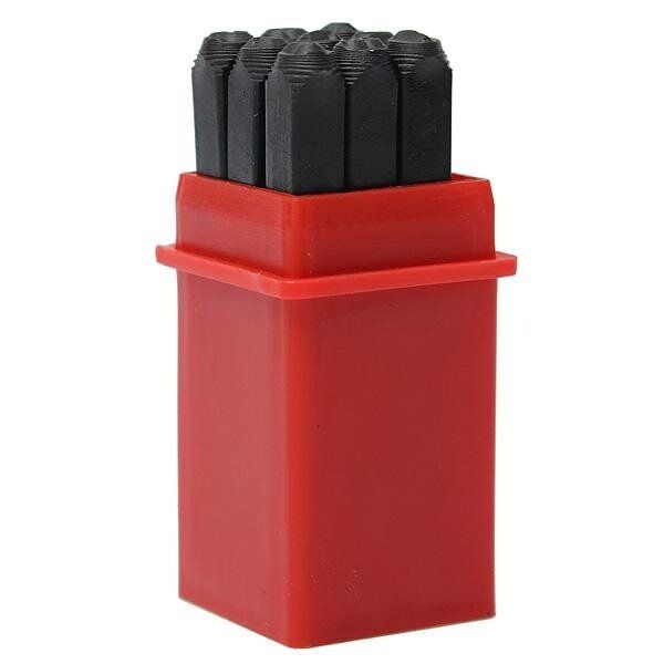 9pcs Numbers Steel Punch Stamp Die Set Metal Tool 3/4/5/6/8/10/12.5mm