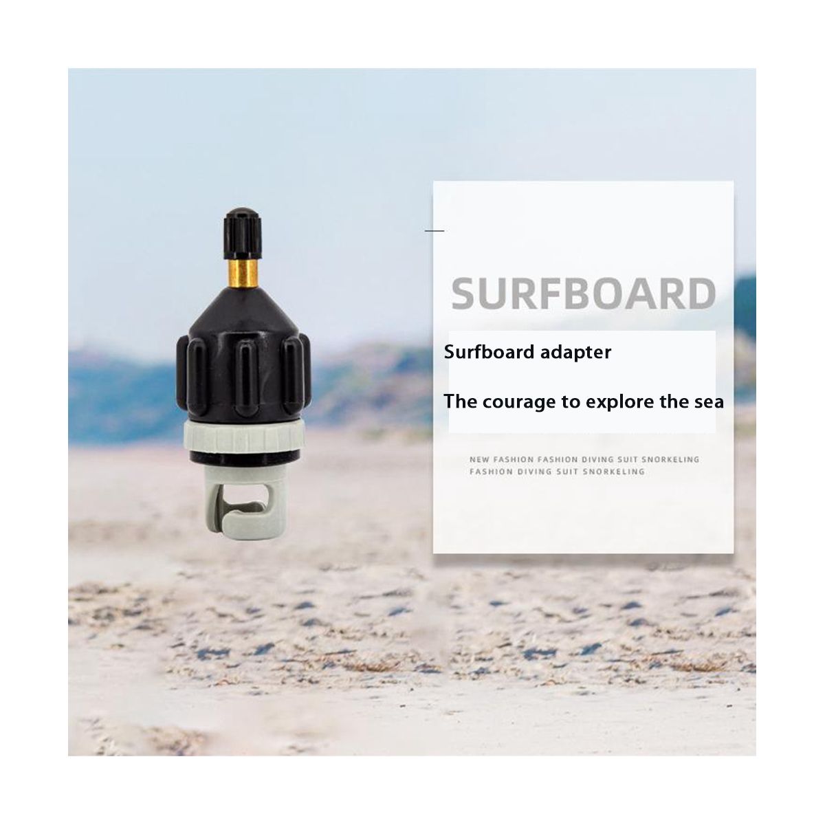 Sup Paddle Air Nozzle Kayak Air Valve Adapter On-Board Pump Inflatable Adapter Pump Air Inflator Connector ToolOrange