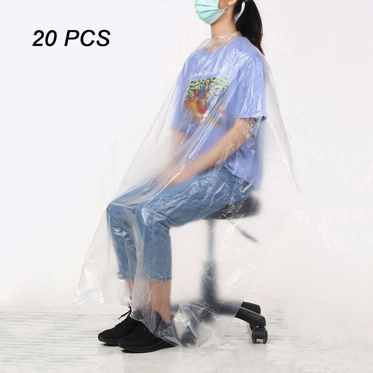 20 Sheets Disposable Hair Salon Capes Waterproof Haircut