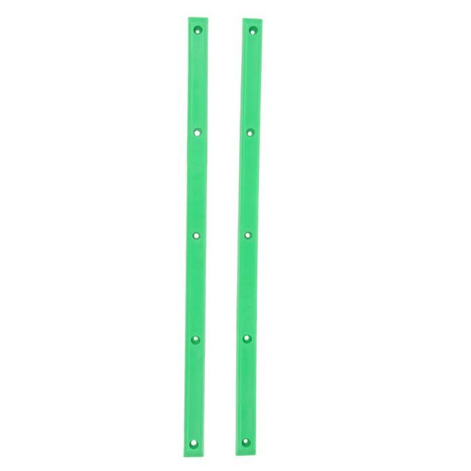 2pcs Longboard Skateboard Rails With Mounting Screws Outdoor Green