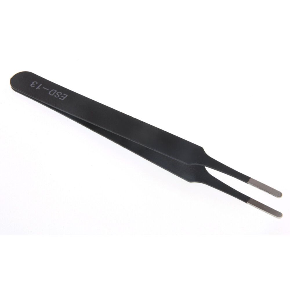 6PCS ESD10-15MM Stainless Steel Tweezers Industrial Curved