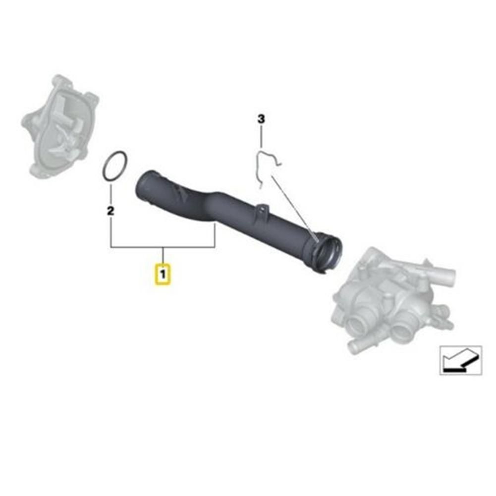 1351VF Engine Coolant Water Hose for Citroen C4 Peugeot 207