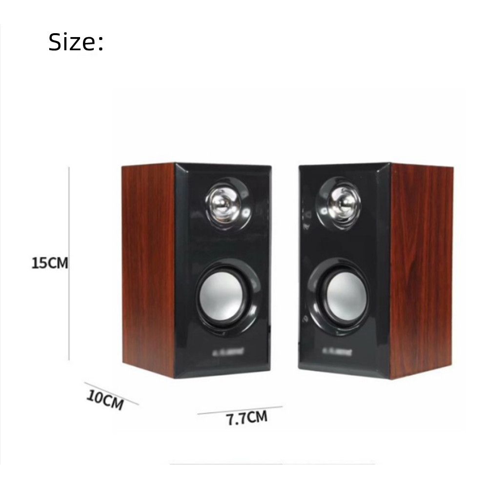 Wooden Small Speakers USB2.0 Mini Stereo Multimedia Desktop Laptop Speakers Perfect Sound Quality