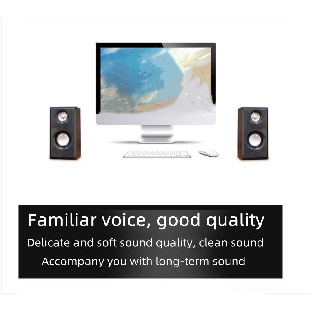 Wooden Small Speakers USB2.0 Mini Stereo Multimedia Desktop Laptop Speakers Perfect Sound Quality