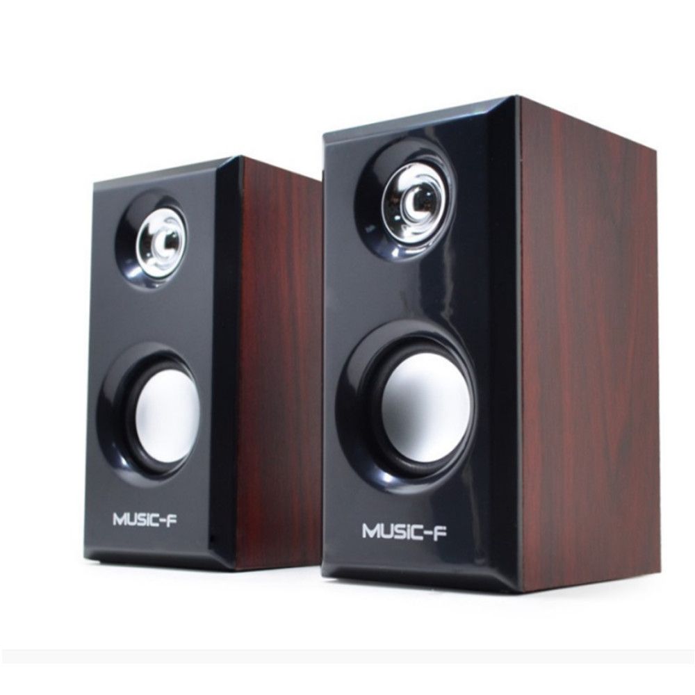 Wooden Small Speakers USB2.0 Mini Stereo Multimedia Desktop Laptop Speakers Perfect Sound Quality