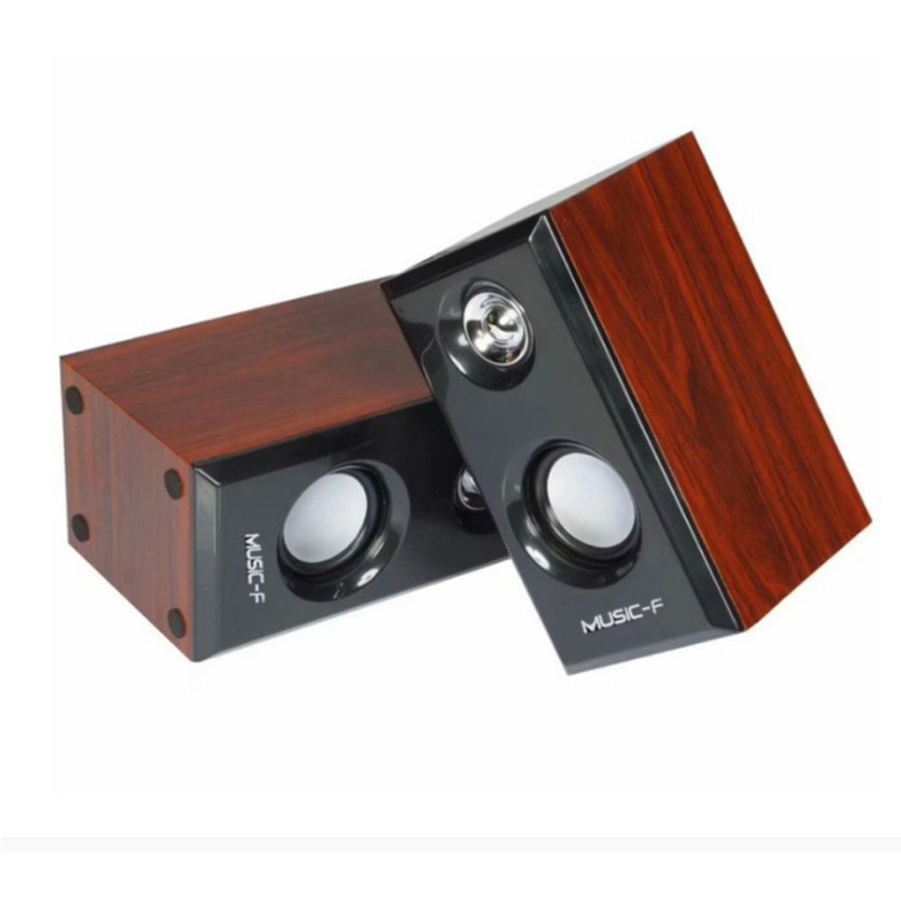 Wooden Small Speakers USB2.0 Mini Stereo Multimedia Desktop Laptop Speakers Perfect Sound Quality