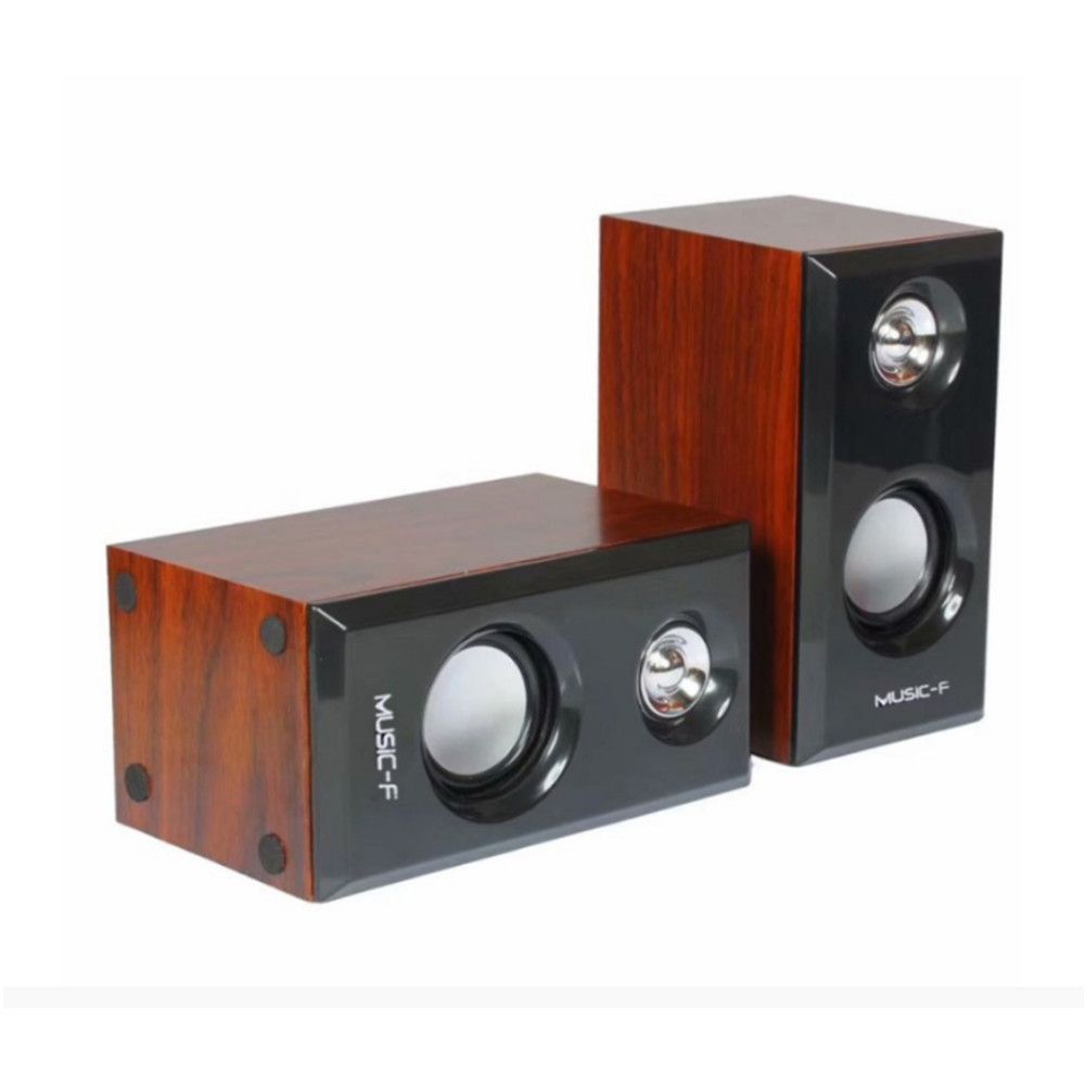 Wooden Small Speakers USB2.0 Mini Stereo Multimedia Desktop Laptop Speakers Perfect Sound Quality
