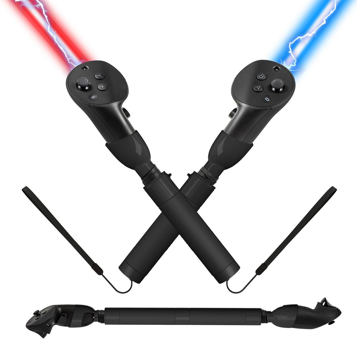 Dual Lightsaber Handle Extension Grip for Meta Quest Pro