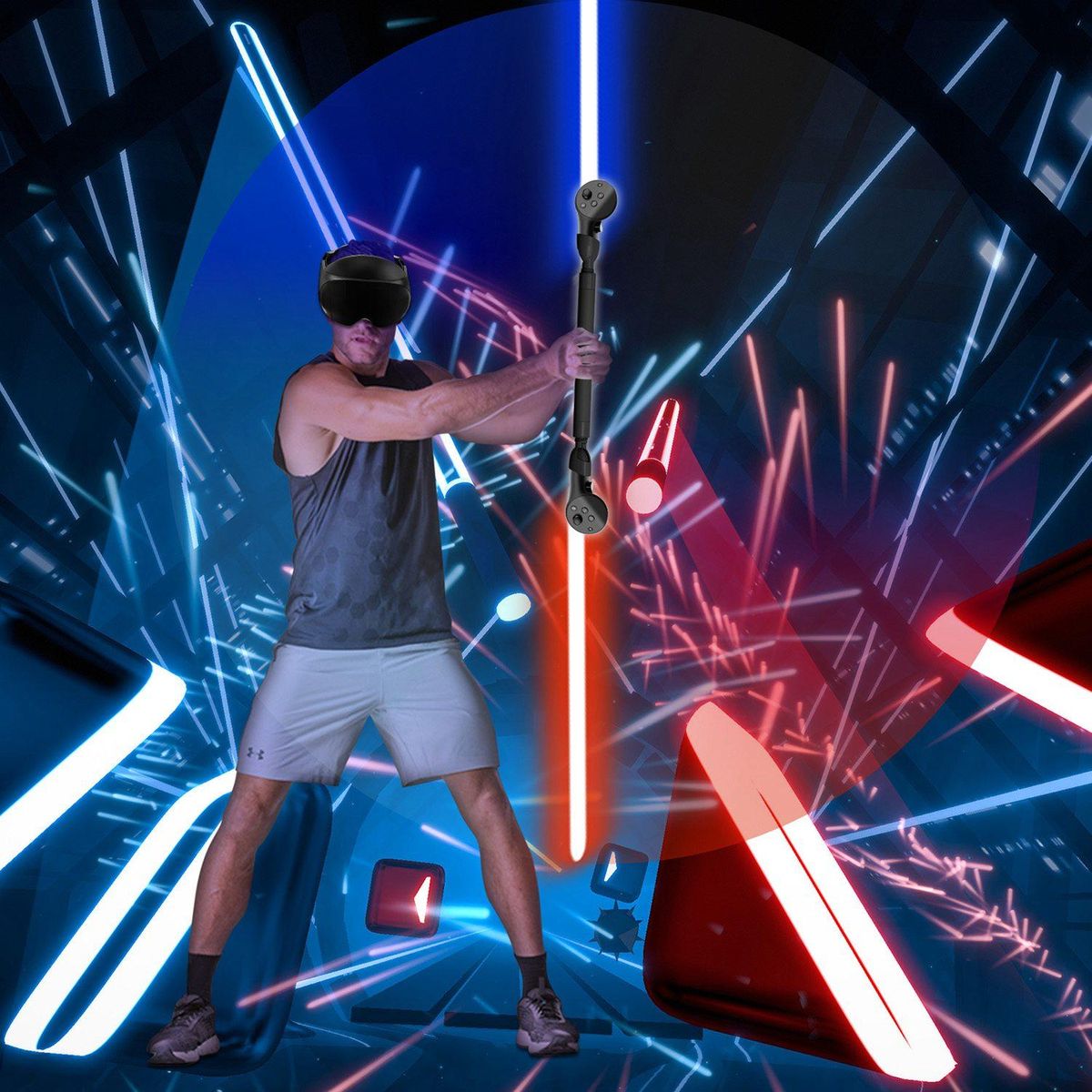 Dual Lightsaber Handle Extension Grip for Meta Quest Pro