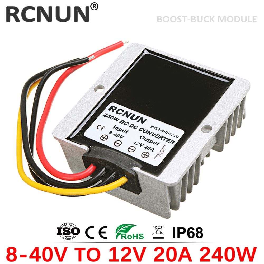 DC 8-40V To DC 12V 13.8V 3A 6A 10A 20A 25A 30A Boost Buck Converter Voltage Stabilizer Regulator CE RoHS For Cars Solar