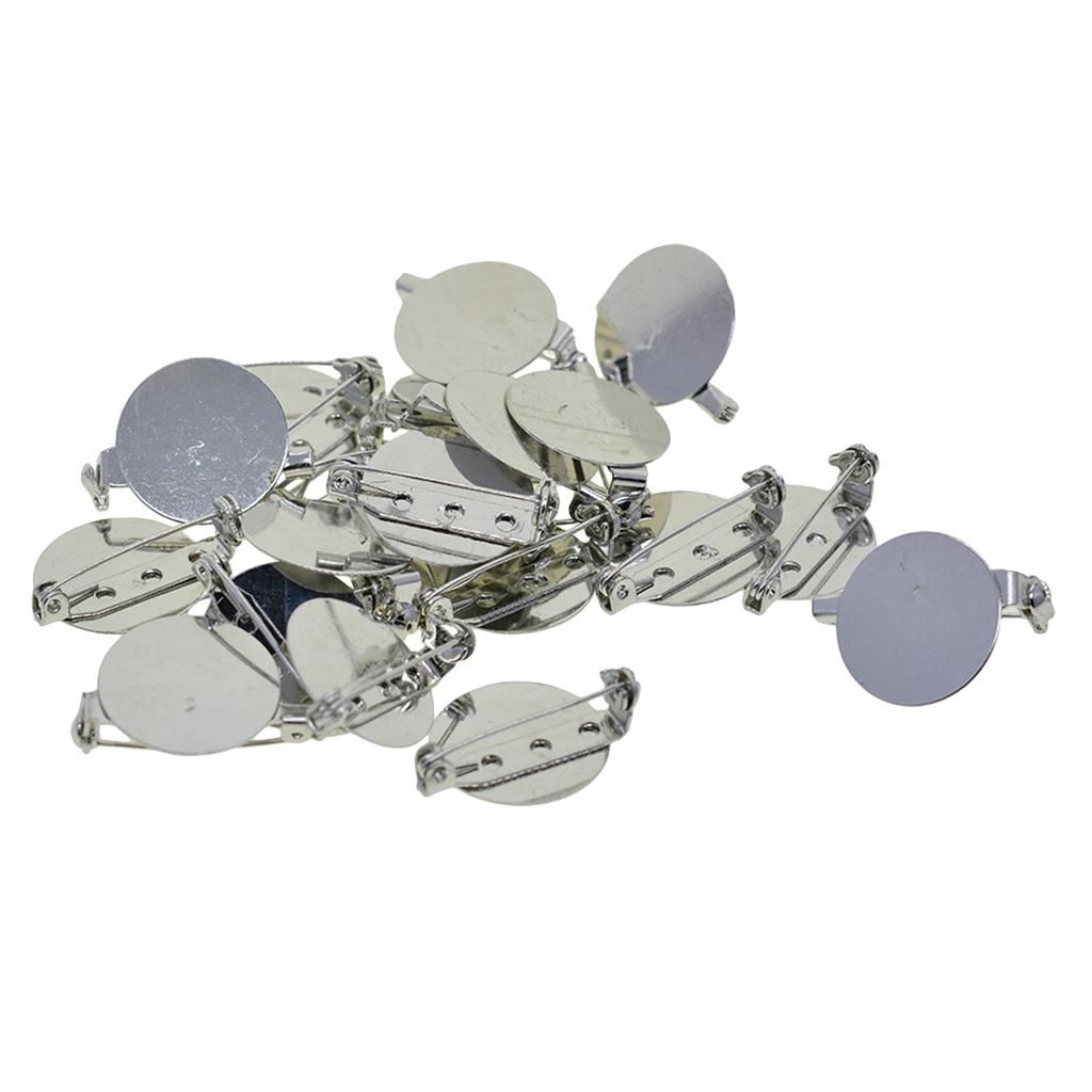 20PCS Extra Large Dual Brooch Pin Back Base Safety 20pcs,