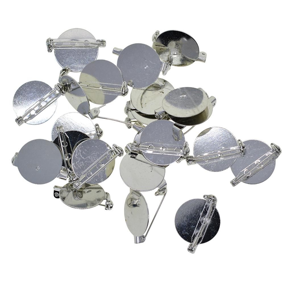 20PCS Extra Large Dual Brooch Pin Back Base Safety 20pcs,