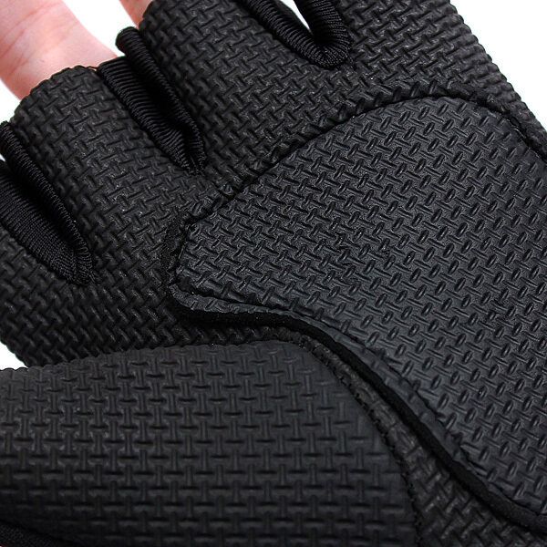 2X Weight Lifting Leather Padded Fitness Traning Body Buliding Gym Sports Black M Black M