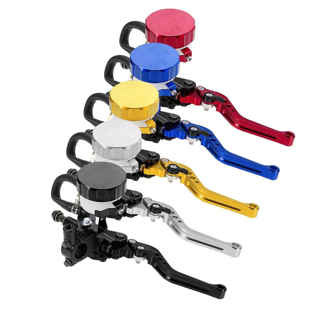 2x Universal L+R 7/8'' 22mm Front Brake Clutch Master Cylinder Reservoir Levers Titanium