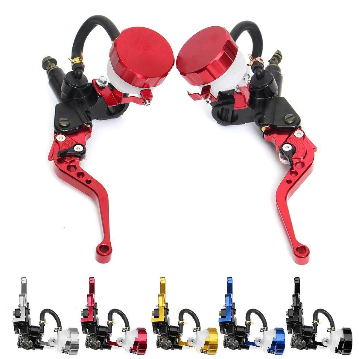 2x Universal L+R 7/8'' 22mm Front Brake Clutch Master Cylinder Reservoir Levers Titanium