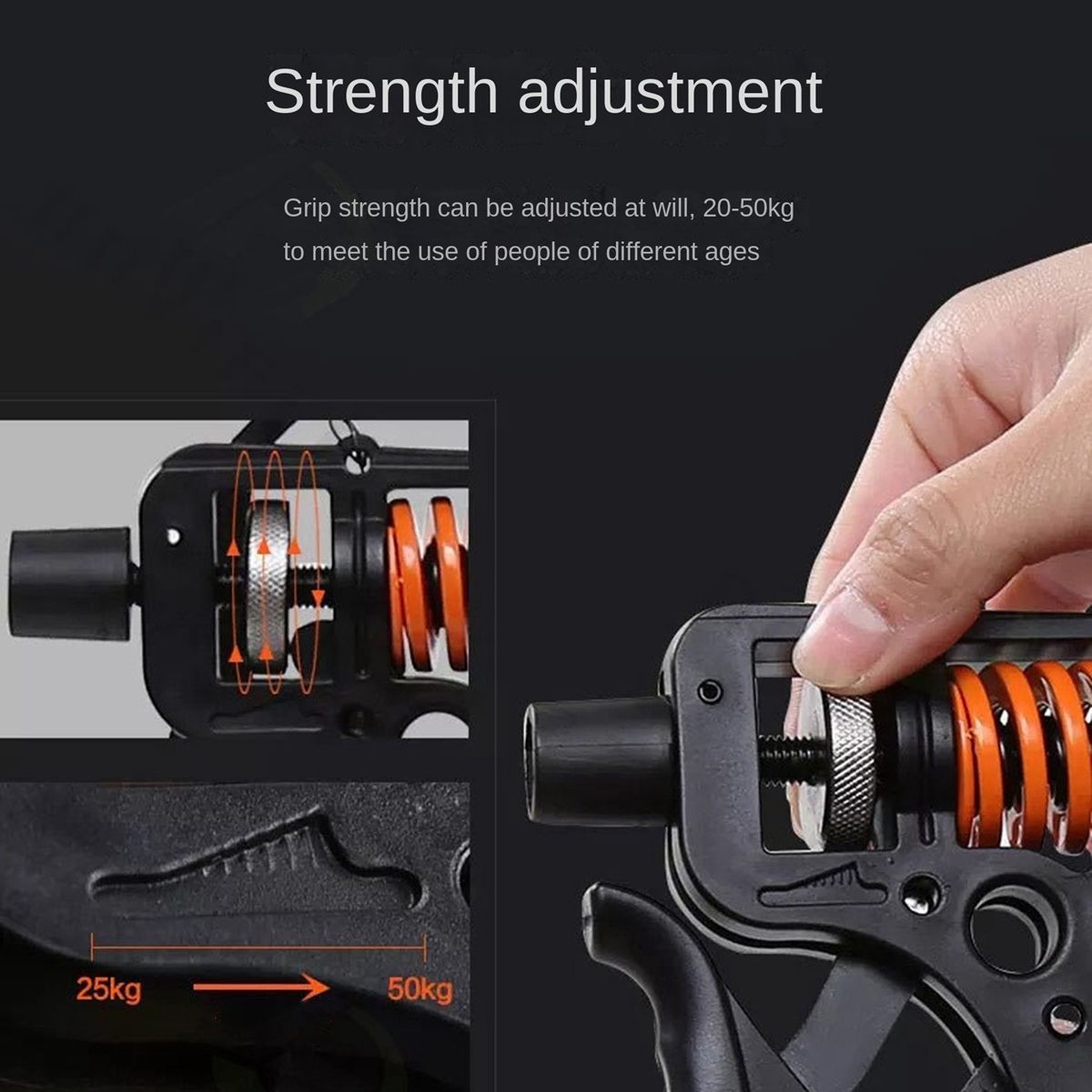 Adjustable Hand Grip Exercise Power Exercise Spring Finger