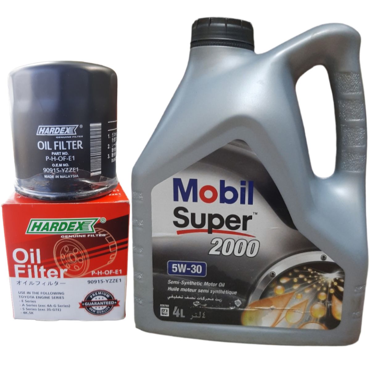 Super 2000 5W-30 Semi-Synthetic Engine Oil 4L & Hardex Oil Filter