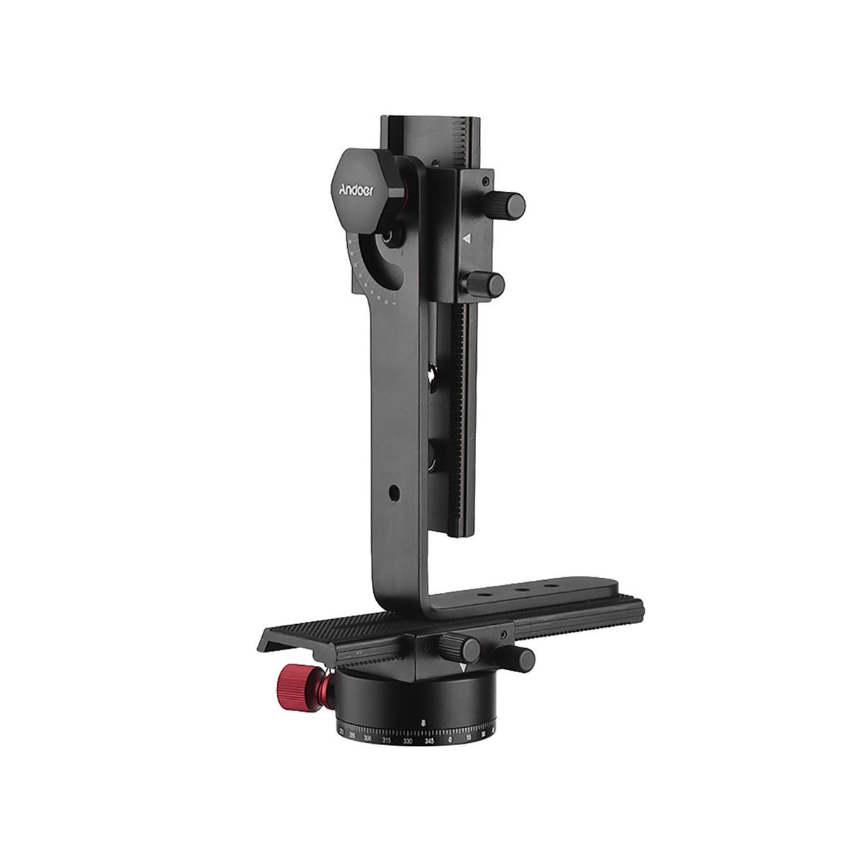 Andoer 720 Degree Panoramic Head Including 360° Swivel Panoramic Indexing Rotator + 2 Way Rail Slider + L Bracket Kit for Canon Nikon Sony DSLR ILDC Camera Max. Load Capacity 3kg