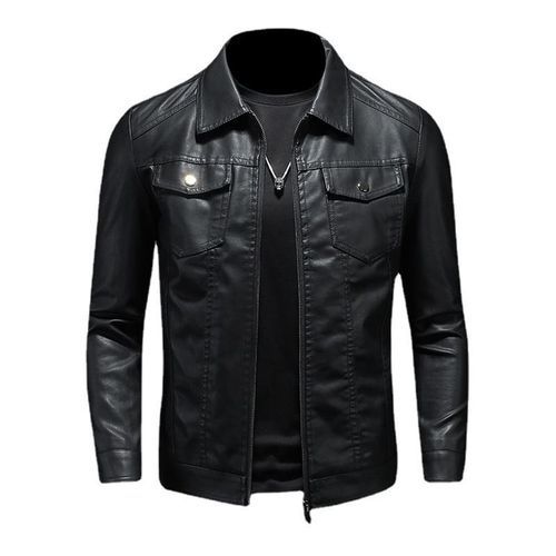 Men's Leather Weather Jacket - Casual/Business Unisex Leather Jacket