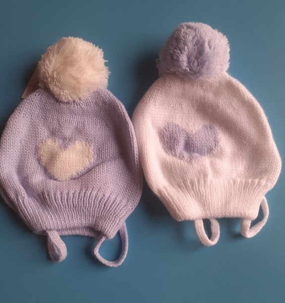 Baby Knitted Cap - 2pcs