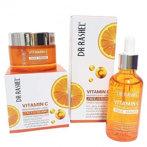 Vitamin C Brightening And Anti Aging Face Cream And Face Serum
