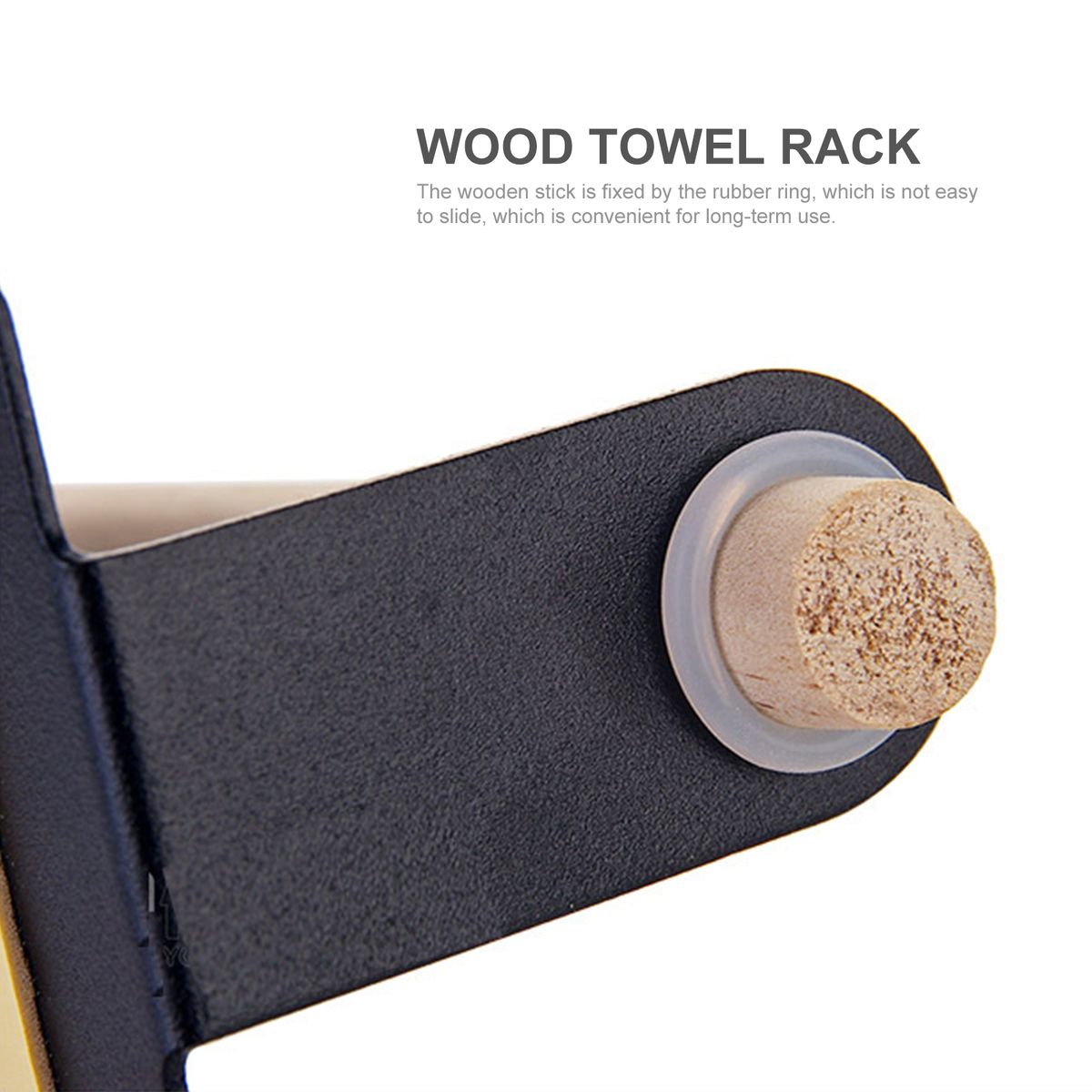 Wood Bath Towel Rack Bathroom Shelves Wall Mounted Nail-free