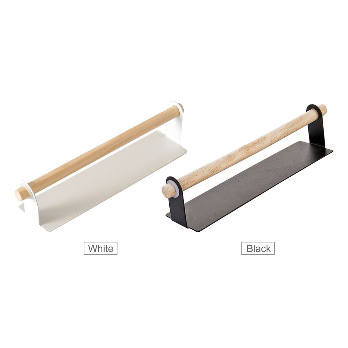 Wood Bath Towel Rack Bathroom Shelves Wall Mounted Nail-free