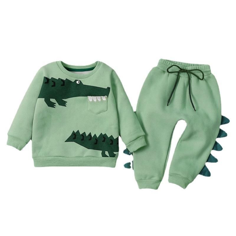 2023 Fleece Children's Suit European And American Style Children's Clothing Autumn