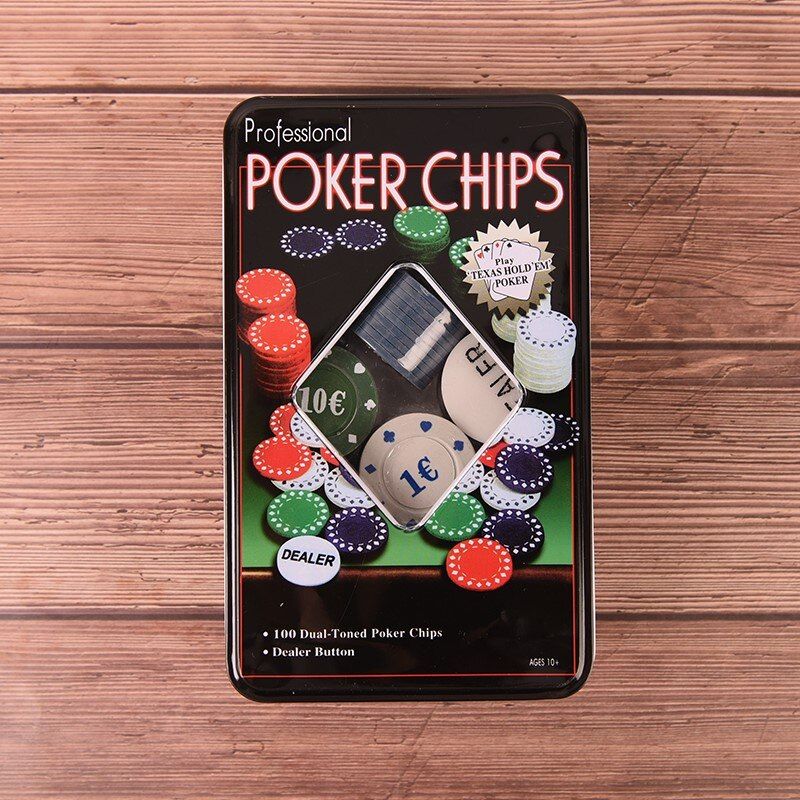 Professional 100pc Poker Chip 4 Denomination Set For Texas
