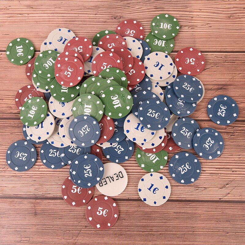 Professional 100pc Poker Chip 4 Denomination Set For Texas