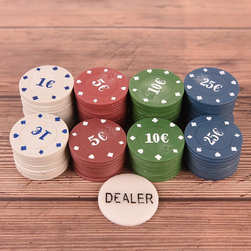 Professional 100pc Poker Chip 4 Denomination Set For Texas