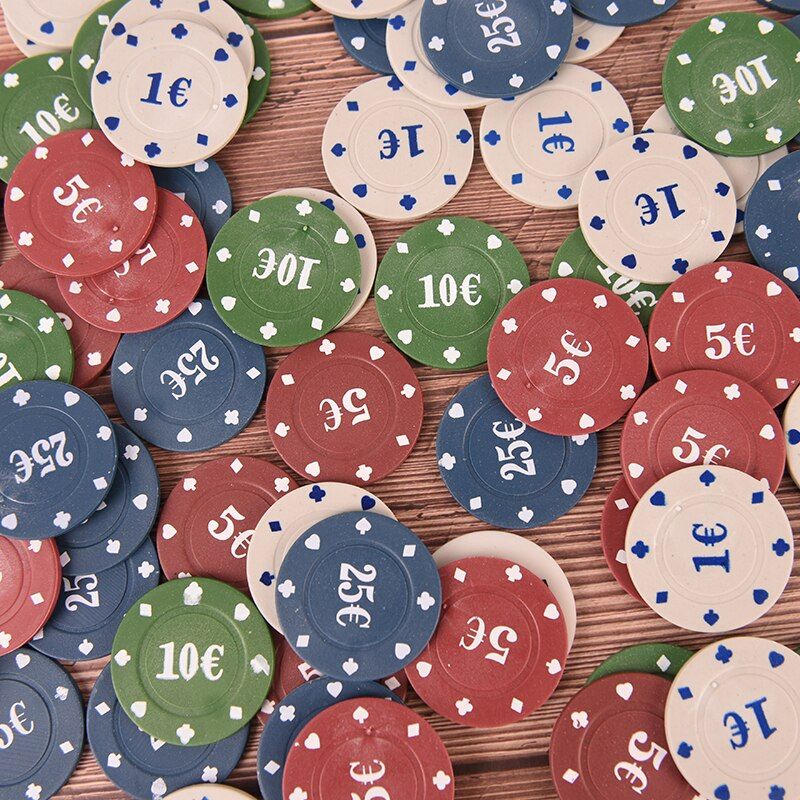 Professional 100pc Poker Chip 4 Denomination Set For Texas