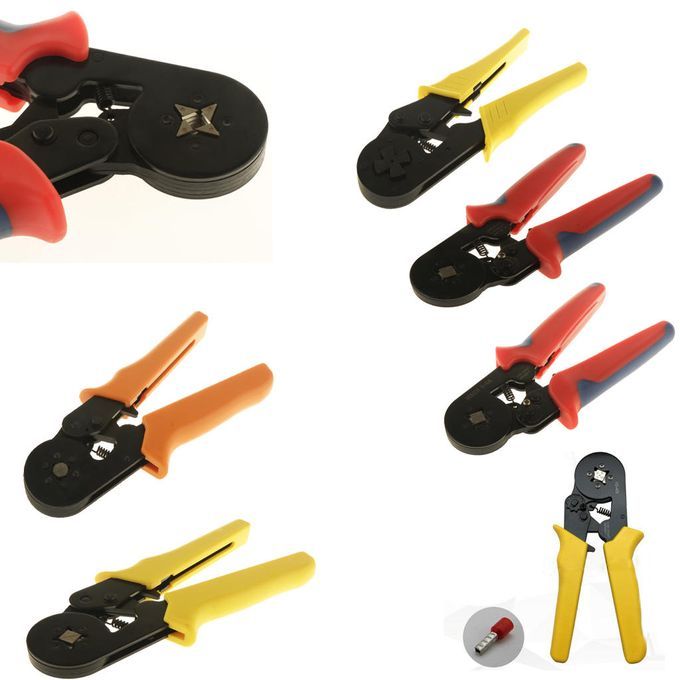 Ratcheting Wire Terminal Crimper For Gage Wire Ends Ferrules, Crimping