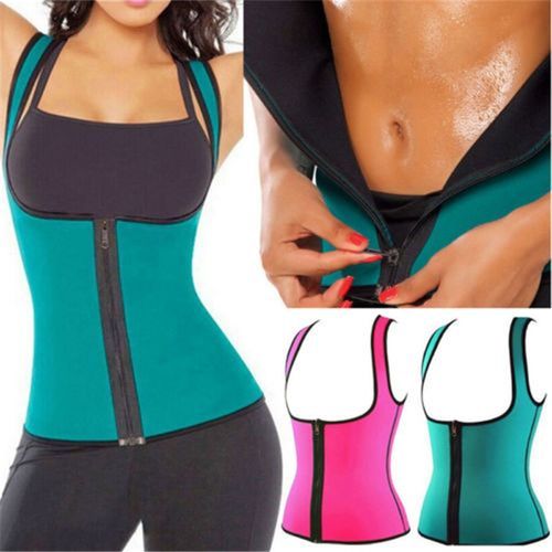 SEXY Women Neoprene Body Slimming Waist Slim Belt  Vest Underbust Sexy Zipper Bandages