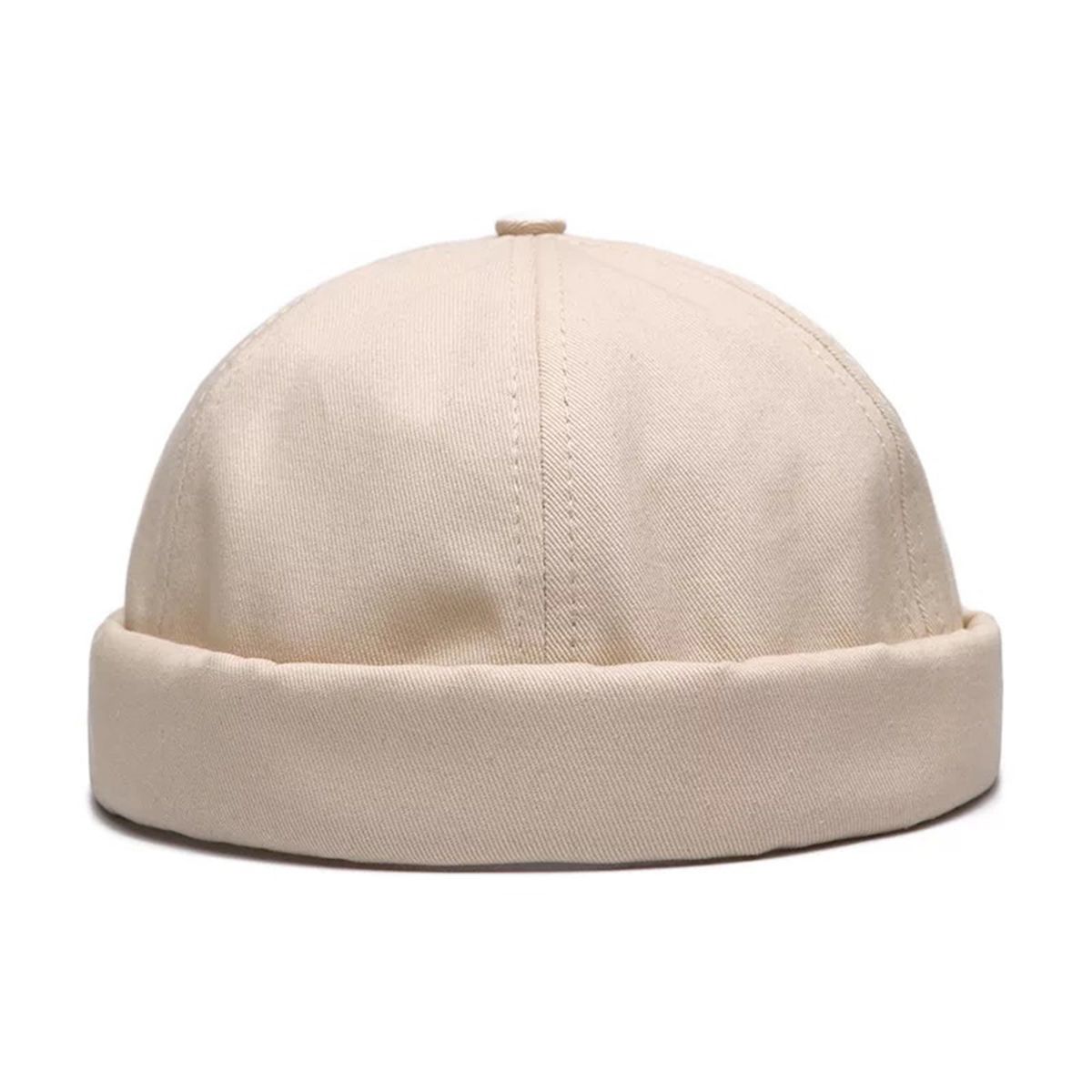 Unisex Skullcap Brimless Sun Protection Autumn Winter-Beige