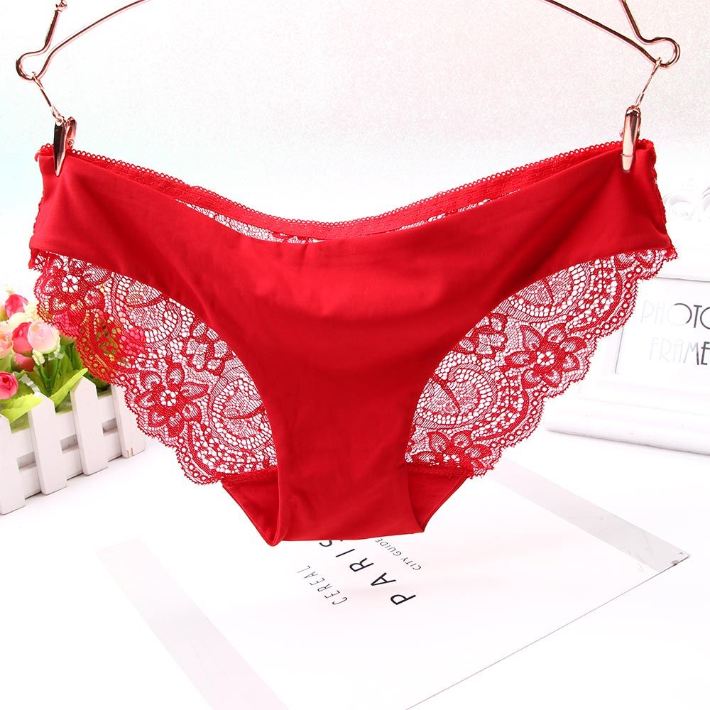 1 Pc Women Fancy Lace Panties Seamless Breathable Crotch