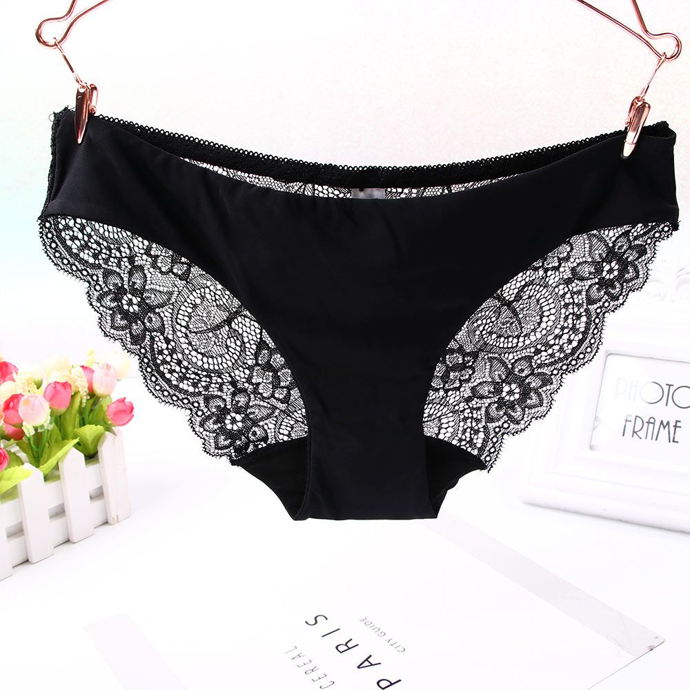 1 Pc Women Fancy Lace Panties Seamless Breathable Crotch