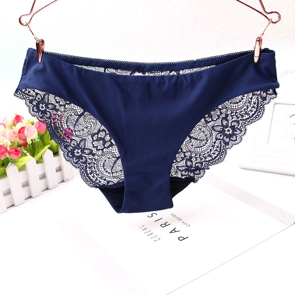 1 Pc Women Fancy Lace Panties Seamless Breathable Crotch