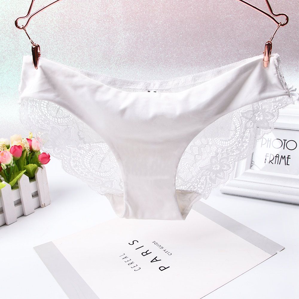 1 Pc Women Fancy Lace Panties Seamless Breathable Crotch