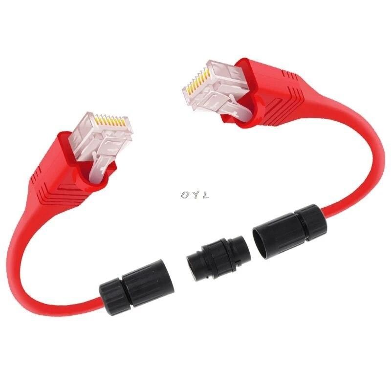 Lan Coupler RJ45 Waterproof Install Adapter Female to Female Jack Inline Connector Extender Protector Plug Cable Outdoor