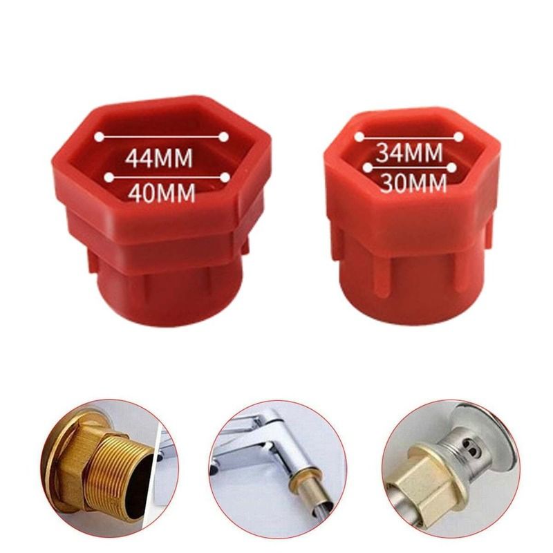 (Red)8 In 1 Basin Flume Wrench Faucet Sink Key Plumbing Tool Repair Hand Tool For Toilet Bowl Bathroom Kitchen Plumbing Removal