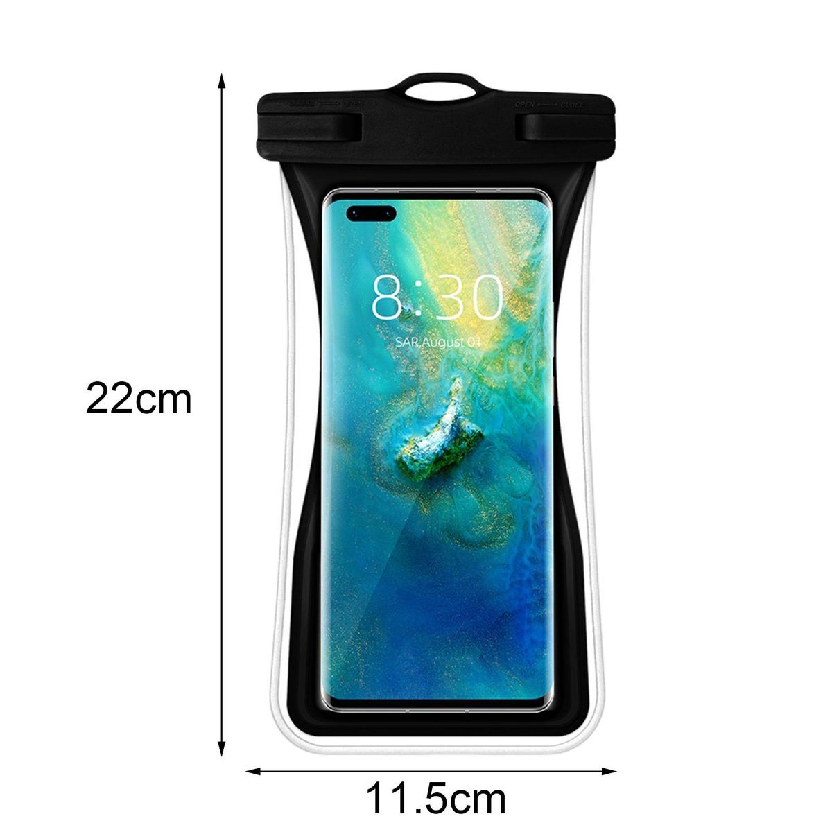 1 Set Phone Waterproof Case Rafting Water Park Mobile Phone Cover Black