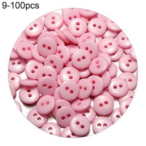 100pcs Pink Colour Size 12.5mm Clothes Button Round DIY Crafts & Children's Manual Button For Clothes